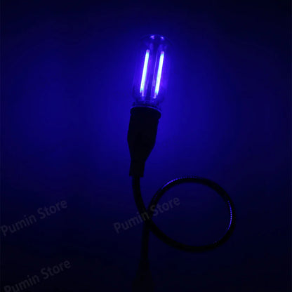 LED Night Light A set of Light Bulbs USB Bendable Night Light USB Metal Hose And Night Light Bulb Purple Pink Blue Green