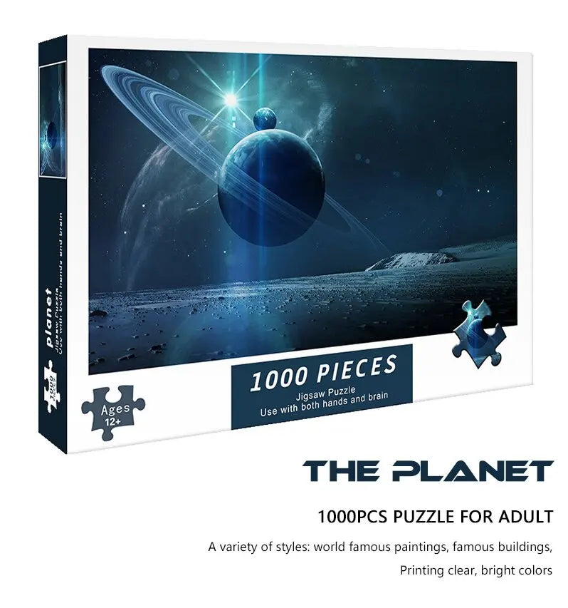 1000 Pieces Puzzle for Adult Planet Series Difficulty Decompression Games Educational Toys Christmas Gift Decorative Painting