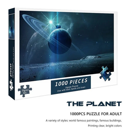 1000 Pieces Puzzle for Adult Planet Series Difficulty Decompression Games Educational Toys Christmas Gift Decorative Painting
