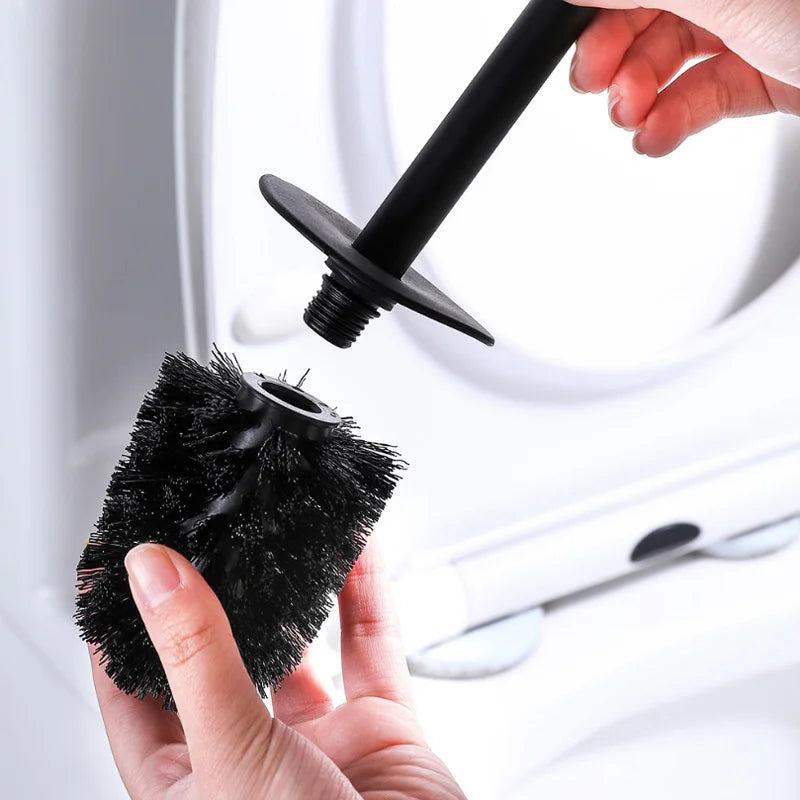 Modern Stainless Steel Toilet Brush Bathroom Accessories Detachable Bathroom Bowl Brush Set