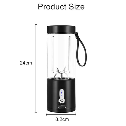 530ML Powerful Portable Blender for Smoothies Shakes USB Rechargeable Food Processor Fruit Mixer Machine Mini Juicer Blender Cup