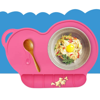 Silicone Placemats,Kids Feeding Mat Portable with Personalised Collapsible Baby Eating Food Catcher Pocket Eholder Fits Most Hig