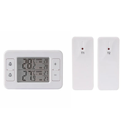 Household refrigerator cold storage electronic thermometer one tow two wireless transmission thermometer with alarm function