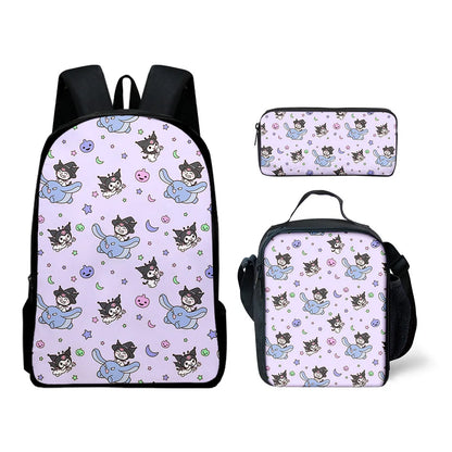 Sanrio Kuromi Backpack Sanrio Backpack Pencil Bag Student School Bag Primary and Middle kawaii Cartoon School Bag Mochila