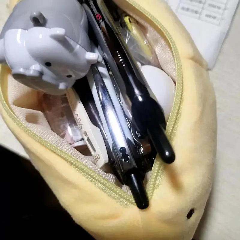 Anime Pompompurin Pencil Case Creative Bread Shaped Purse Student Pen Pouch Kids School Supplies Student Stationery Gift