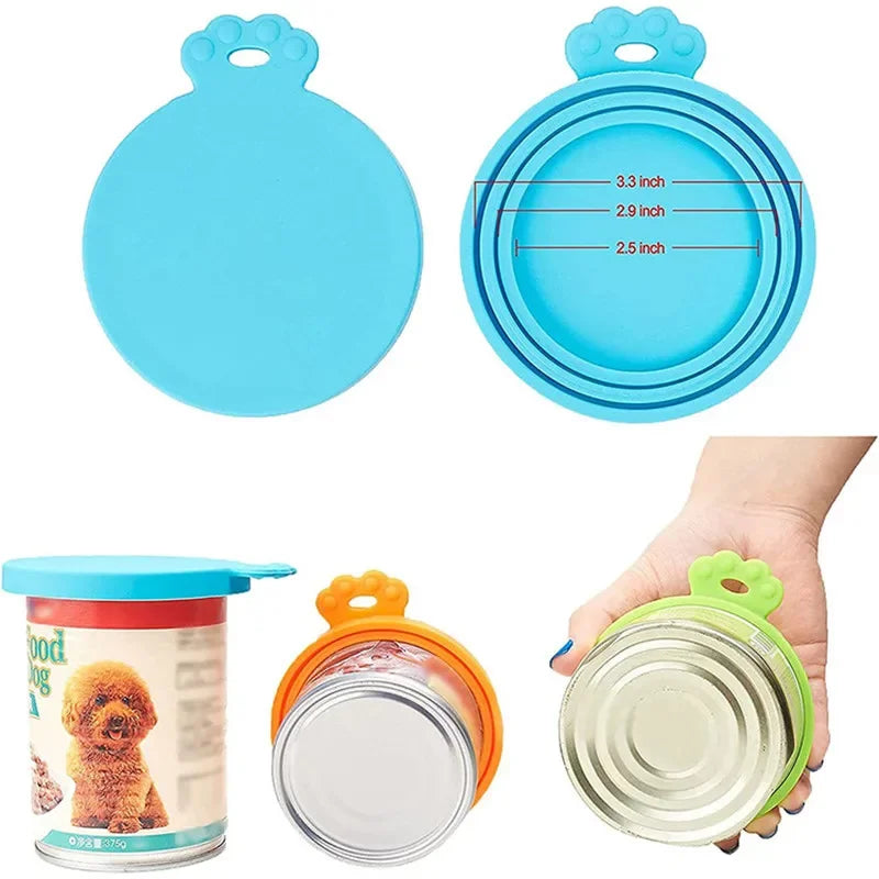 Silicone Canned Lid Sealed Feeders Food Can Lid for Dog Cat Storage Top Cap Reusable Cover Lid Health Home Pet Daily Supplies
