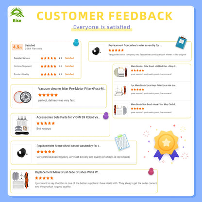 Compatible For Midea V12, V10, W11 Robot Vacuums Spin Side Brush Mop Cloths Rag Spare Part Accessory Replacement