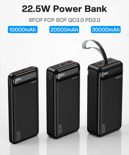 Power Bank 20000mAh Portable Charger Poverbank USB Type C PD Fast Charging Powerbank 10000mAh External Battery for iPhone Xiaomi