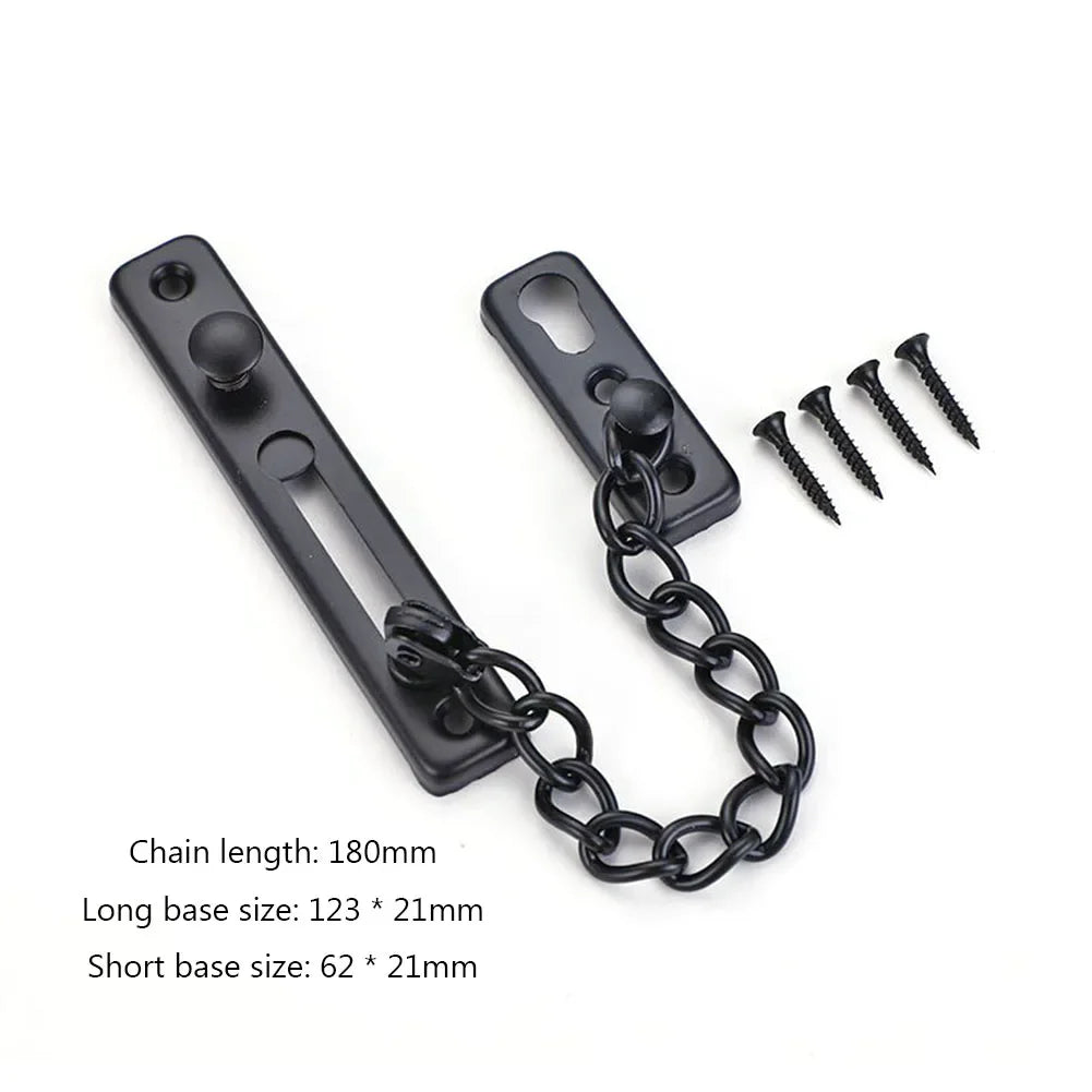 Door Chain with Lock Door Lock Bolt Chain Kids Safety Security Home Latch Buckle Guard Lock Anti-Theft Hotel Hardware Accessorie