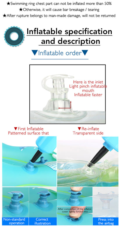 Inflatable Baby Swimming Ring Armpit Floating Kid Swimming Pool Accessories Circle Bathing Inflatable Toddler Rings Water Toys