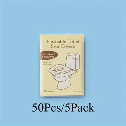 Disposable Toilet Seat Cover Portable Travel Camping Hotel Bathroom Toilet Mat Pads Degradable Soluble Water Toilet Covers Paper