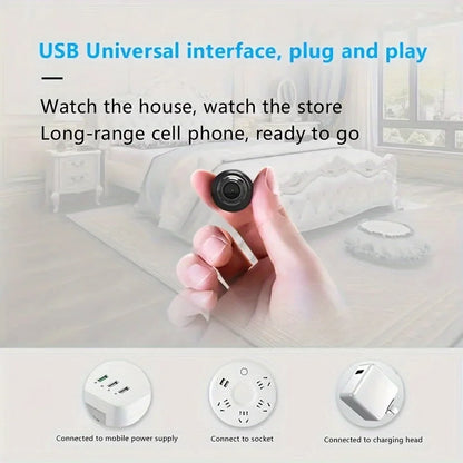 Smart Home Security Camera Small CCTV Night Vision Motion Detection Alarm Monitor Remote Wireless Camcorder Video Surveillance