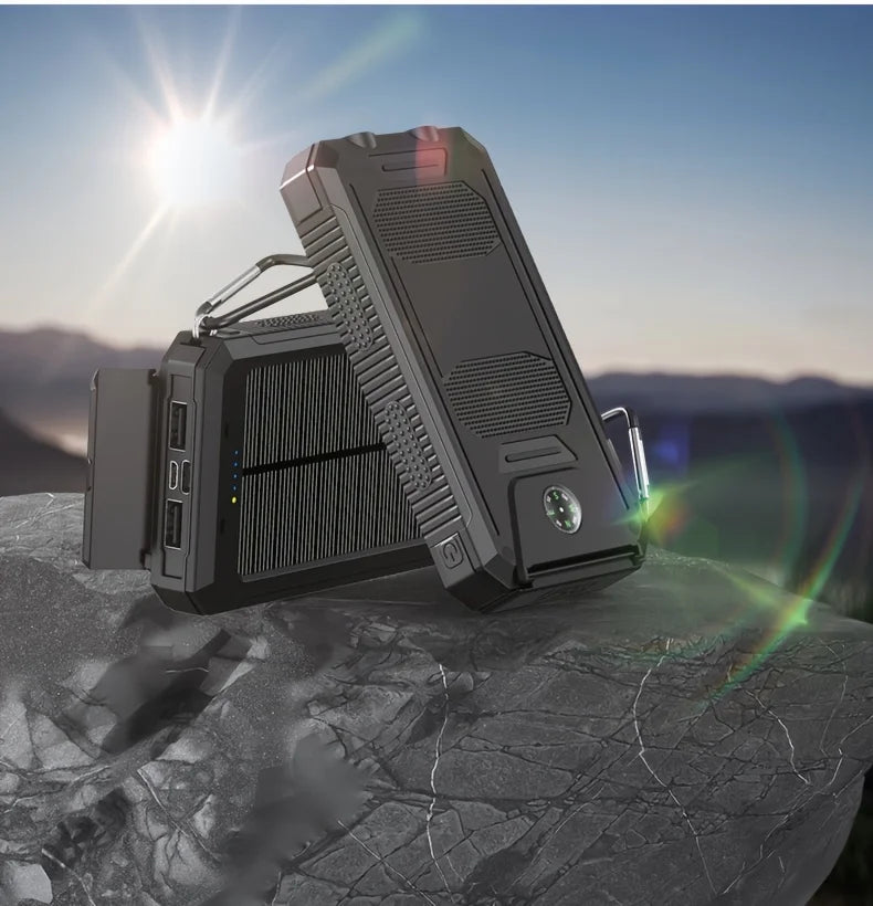 20000mAh Portable Solar Power Bank, Portable Solar Mobile Phone Charger, Camping External Battery Charger for Mobile Phones