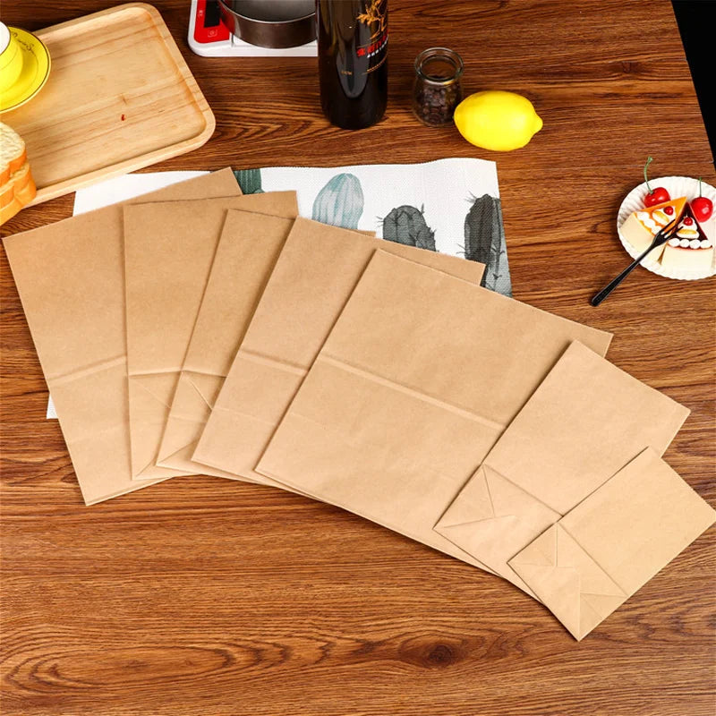 Customized Kraft Paper Bags, Food Bags, Refrigerator Storage, Hamburger Oil Proof, Pharmacy, Disposable Takeaway Packaging Bag