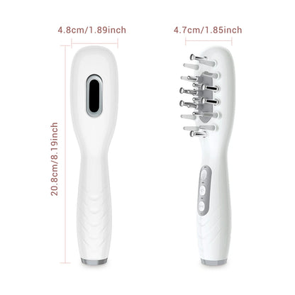 Electric Scalp Massage Comb Red Blue LED Light Therapy EMS Vibration Massage Brush Anti-Hair Loss Medicine Scalp Oil Applicator