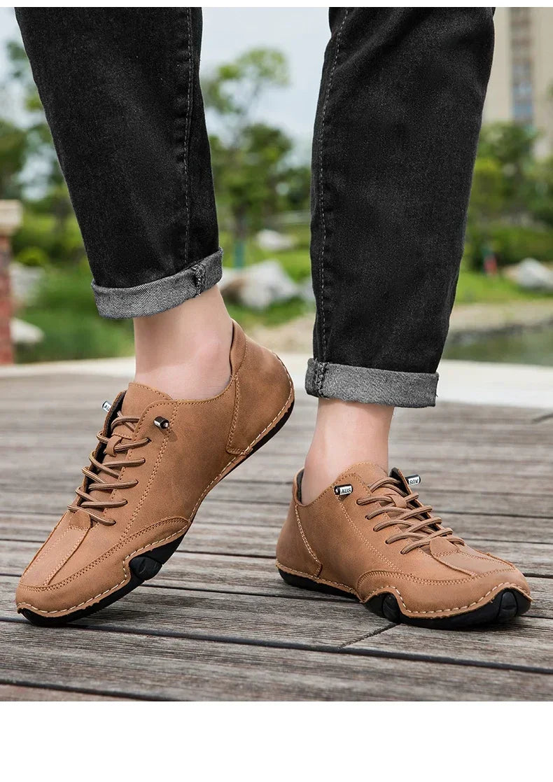 Men's Shoes 2025 Spring  Autumn New Business Casual Leather Shoes Men's Single Shoes Simple British Loafers Trendy Travel Shoes