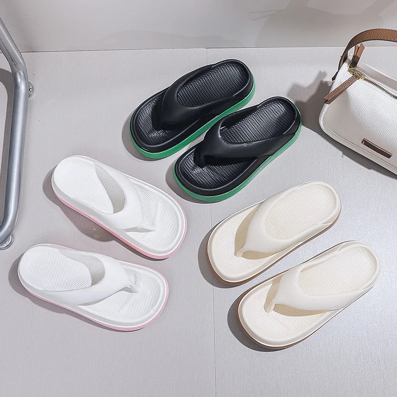 Woman Flip Flops Popular Design Shoes 2025 Trend Platform Casual Sandals Outdoor Non-slip Slippers Unique Features Flat Sandals