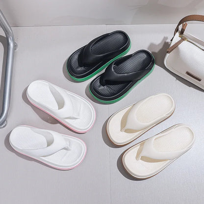 Woman Flip Flops Popular Design Shoes 2025 Trend Platform Casual Sandals Outdoor Non-slip Slippers Unique Features Flat Sandals