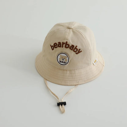 Cute Bear Baby Bucket Hats Korean Boy Girl Summer Uv Protection Fisherman Caps Kids Outdoor Sunshade Panama Basin Caps