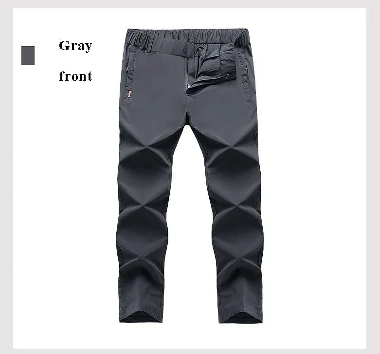 New Elastic Mens Hiking Pants Summer Quick Drying Waterproof Breathable Ultra Thin Outdoor Climbing Trekking Mens Trousers PN69