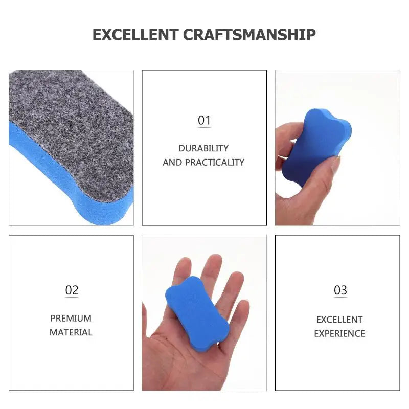 24 Pcs Whiteboard Eraser Dry Erase Erasers EVA Felt Cloth Bone Shaped Teacher Supplies Classroom Accessories Presentation Tools