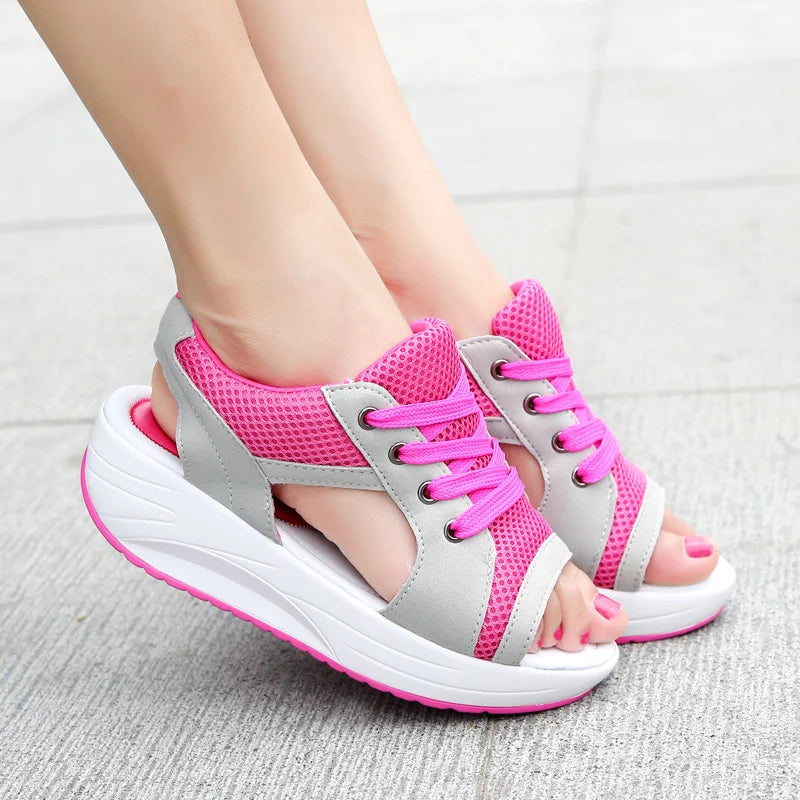Women Sandals 2023 New Lady Platform Chunky Sandals Comfortable Women's Sandals Open Toe Casual Summer Sports Shoes