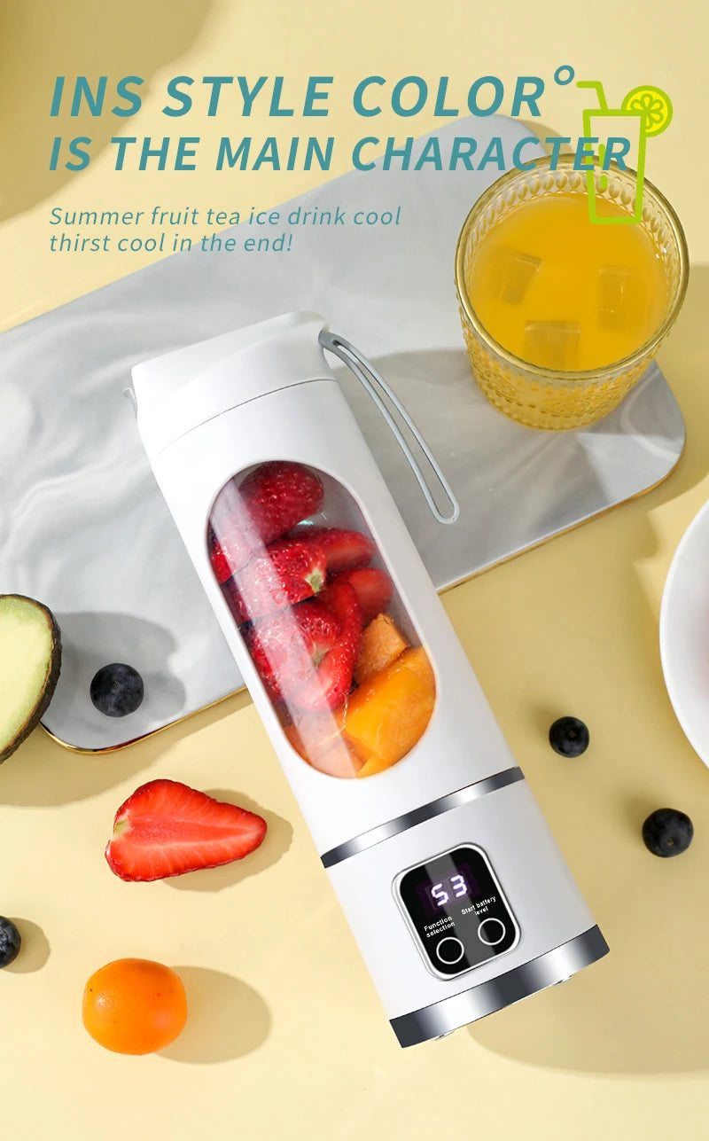 Electric Juicer Cup 8/12 Blades Milkshake Machine Portable Fruit Milk Mixing Tool Mini Fresh Juice Portable Blender For Home