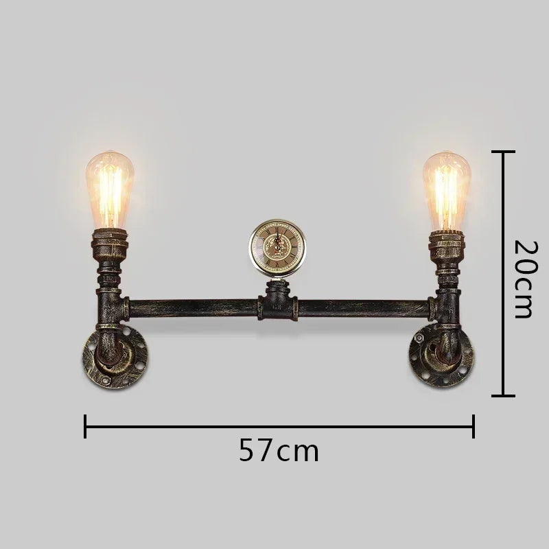 Industrial Style Wall Lamp Living Room Personalized Creative Gear Water Pipe Bedroom Decorative Wall Hangings Wall Retro Lamps