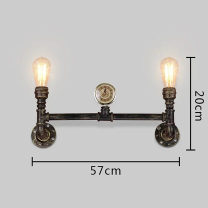 Industrial Style Wall Lamp Living Room Personalized Creative Gear Water Pipe Bedroom Decorative Wall Hangings Wall Retro Lamps