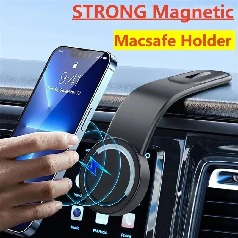 Magnetic Car Phone Holder Mount Magnet Mobile Car Bracket Dashboard Stand Support In Car For Macsafe iPhone 15 14 13 12 Pro Max