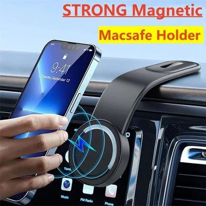 Magnetic Car Phone Holder Mount Magnet Mobile Car Bracket Dashboard Stand Support In Car For Macsafe iPhone 15 14 13 12 Pro Max