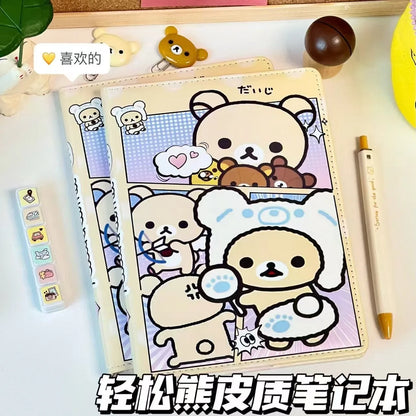 Rilakkuma Notebooks Anime Relax Bear A5 Journal Student Writing Notepad Kids New School Stationery Office Supplies Children Gift