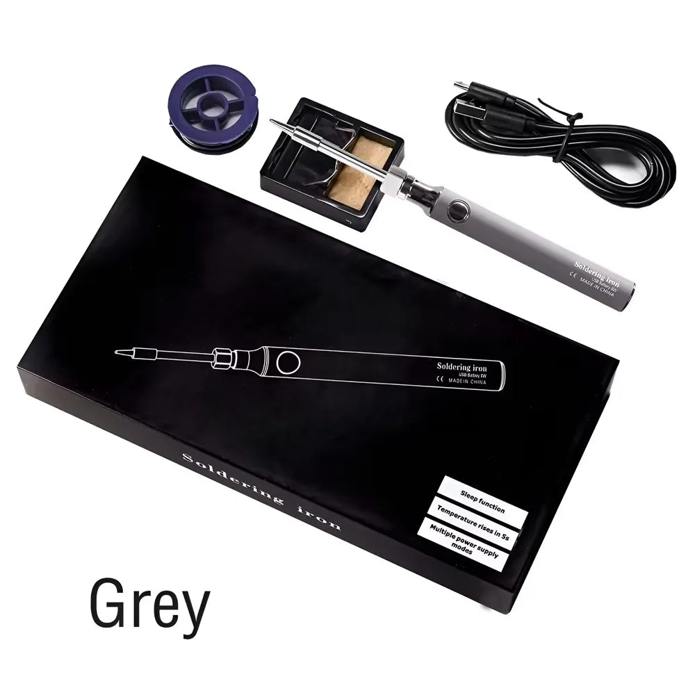 Portable Soldering Iron 1100mAh Mini Soldering Iron Kit USB Rechargeable Welding Soldering Iron Tool