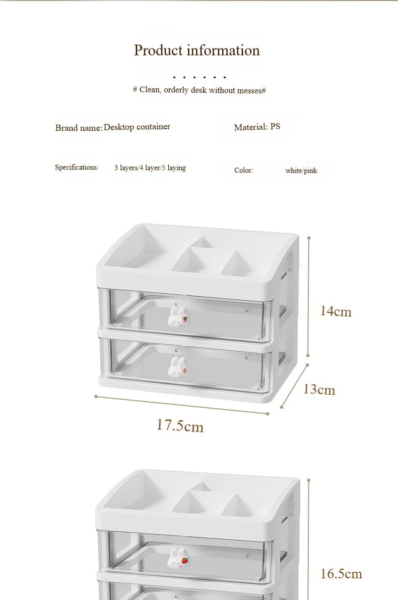 5 Tier Stationery Handbook Student Desktop Organizer, Organizer Drawers, Hair Accessories Organizer for Kids, Pen Holder Shelf