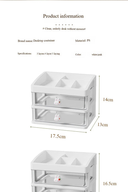 5 Tier Stationery Handbook Student Desktop Organizer, Organizer Drawers, Hair Accessories Organizer for Kids, Pen Holder Shelf