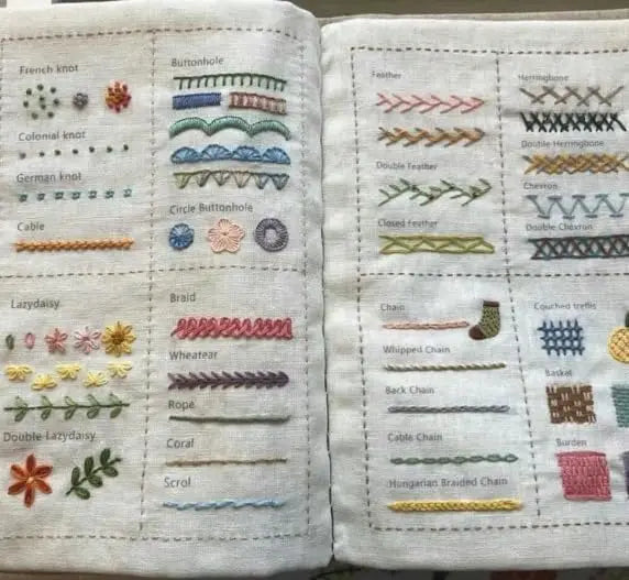 DIY Stitch Book Embroidery Book Creative Sewing Book Binder Handmade Home Needlework Book DIY Linen Decorative Embroidery Book