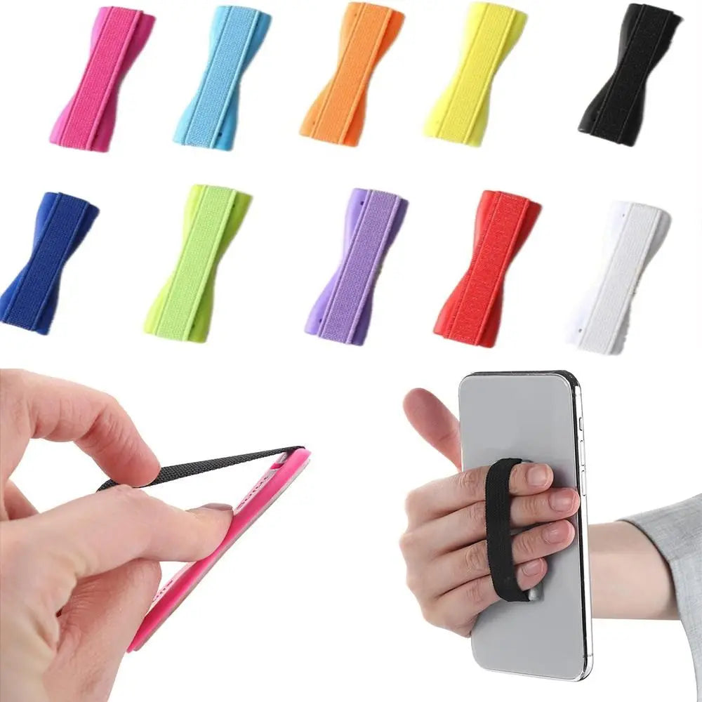 Elastic Sling Phone Holder ABS One-handed Operation Grip Phone Mobile Phone Accessories 10color Phone Back Sticker Phone