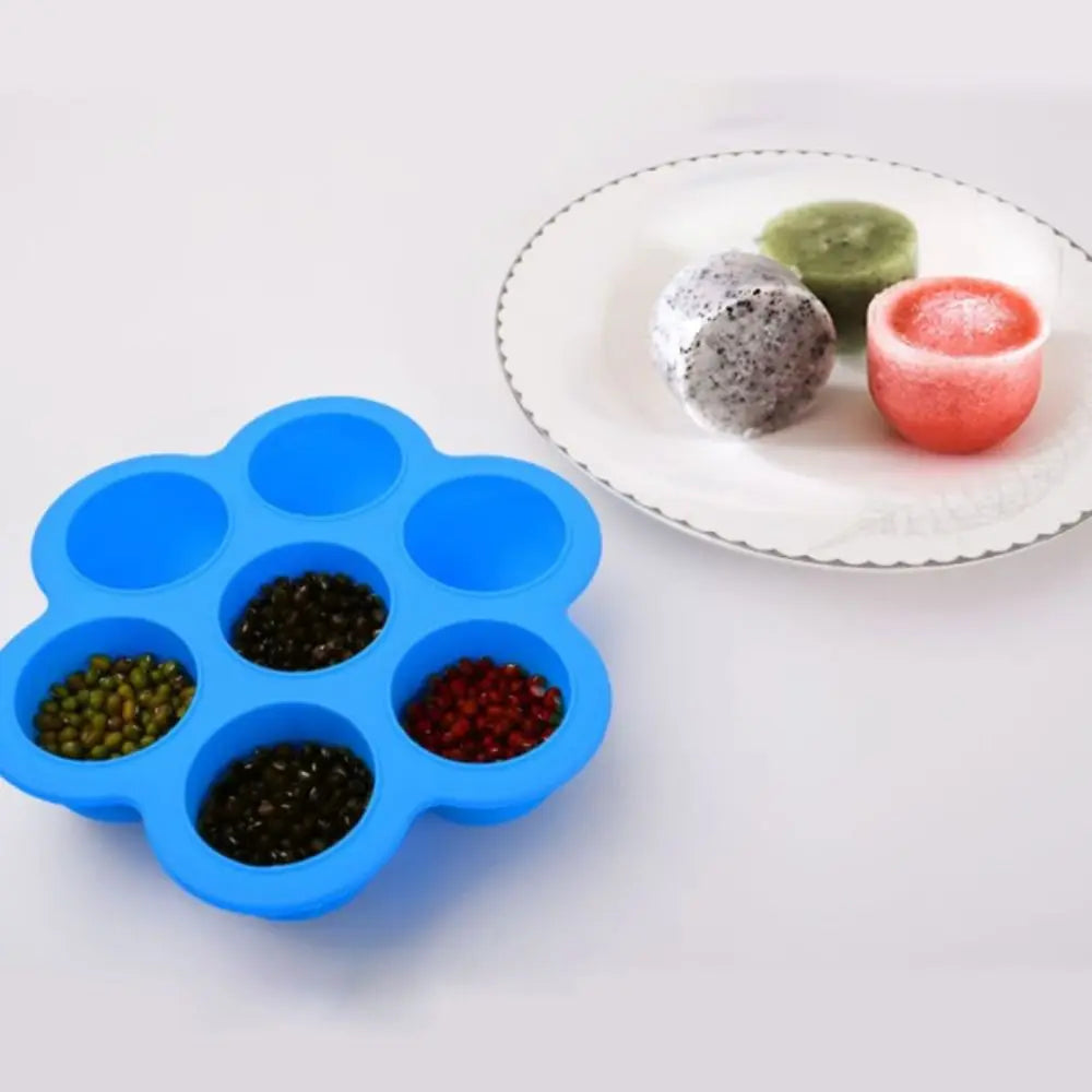 Silicone Weaning Baby Food Freezer Tray 7 Pots Storage Container w Lid BPA Free