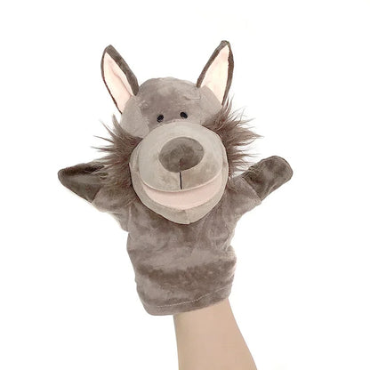 Stuffed Plush Animals Toys Hand Finger Story Puppet Kawaii Dolls Educational Baby Toys Lion Elephant Bunny Monkey Children GIft