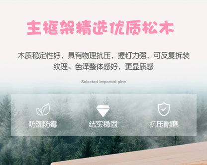 150X200cm Modern Childrens cartoon girl princ ess bed pink queen size bed frame full  double bed complete bedroom furniture