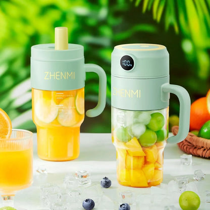 Portable Multifunction Fruit Juicer Blender 10 Blade Mini Ice Blender Smoothie Maker USB Charging Wireless Juice Extractor