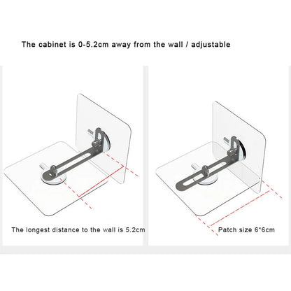 Furniture Anchors Strong Self-adhesive Fixed Prevent Dumping Device No punching Safety Anti Overturning Cabinet Buckle Anchors
