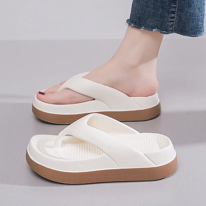 Woman Flip Flops Popular Design Shoes 2025 Trend Platform Casual Sandals Outdoor Non-slip Slippers Unique Features Flat Sandals