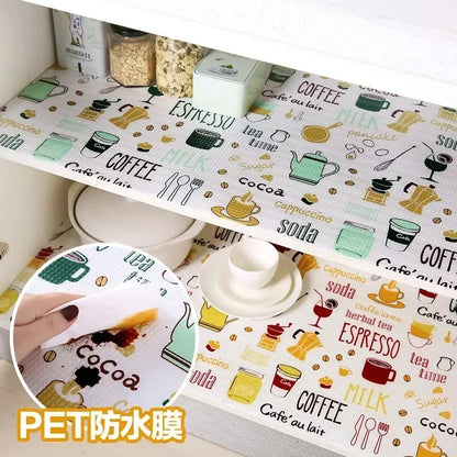 1 Roll Kitchen Table Mat Drawers Cabinet Shelf Liners Abstract Cupboard Placemat Waterproof Oil Proof Shoes Cabinet Mat