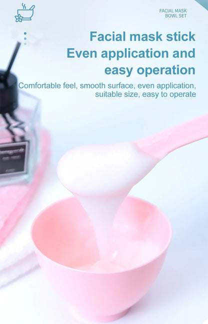 DIY 6 Set Silicone Mask Mud Essential Oil Bowl Skin Care Mud Bowl Spoon Tools Convenient Clean Durable Makeup Portable Skin Care