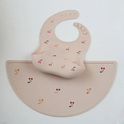 Baby silicone bib, bear bib, baby eating, children's complementary food, saliva bib, waterproof saliva towel