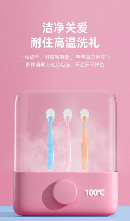 1pcs Soft Silicone Spoon Set Baby Stars Tableware Learning Training Spoon Children's Feeding Reborn Silicone Safe Utensils