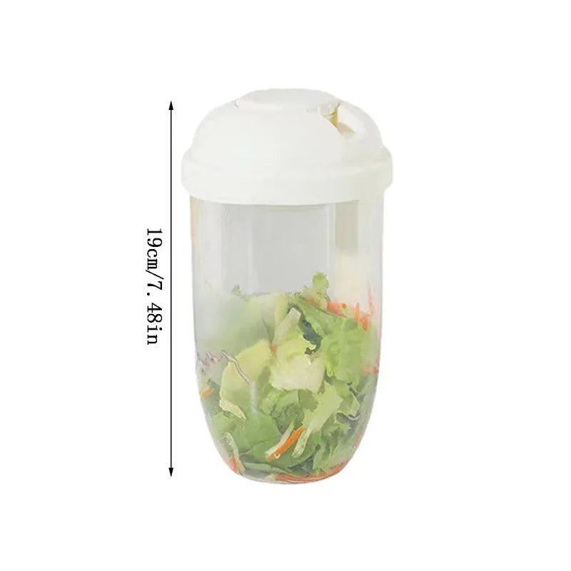 1PC/Portable Salad Cup Breakfast Salad Bowl with Fork School Lunch Box Food Storage Bento Box Yogurt Oatmeal Cereal Milk Cup