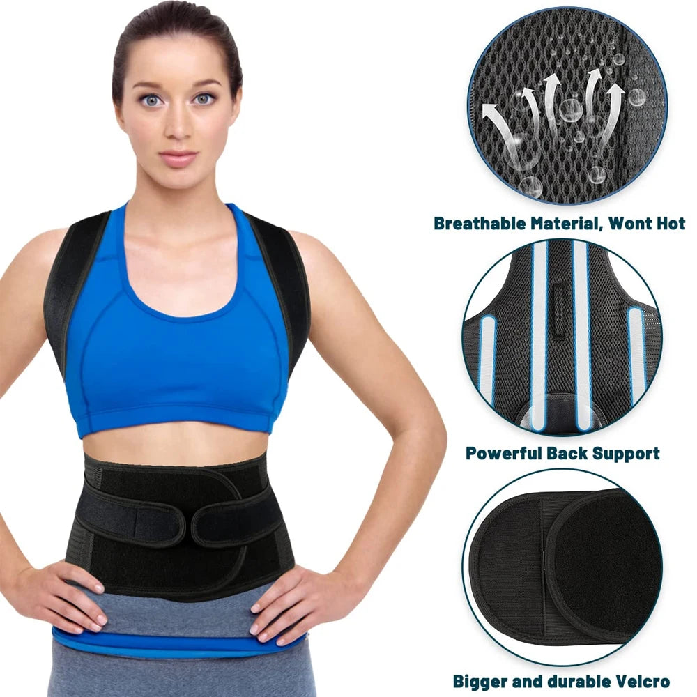 1pcs Back Brace Posture Corrector for Women & Men,Back Straightener, Scoliosis and Hunchback Correction,Adjustable Posture Train