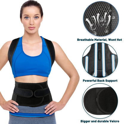 1pcs Back Brace Posture Corrector for Women & Men,Back Straightener, Scoliosis and Hunchback Correction,Adjustable Posture Train